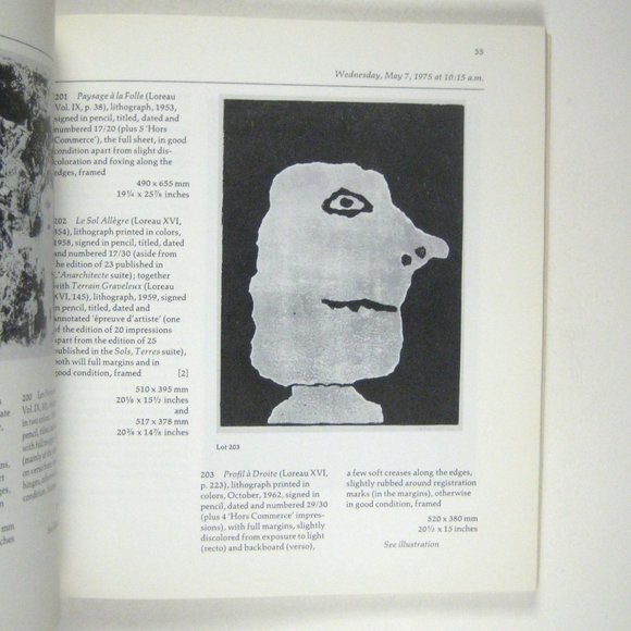 Sotheby Parke Auction Catalog May 1975 Old Master Prints 19th 20th Century 3755 - Picture 5 of 8